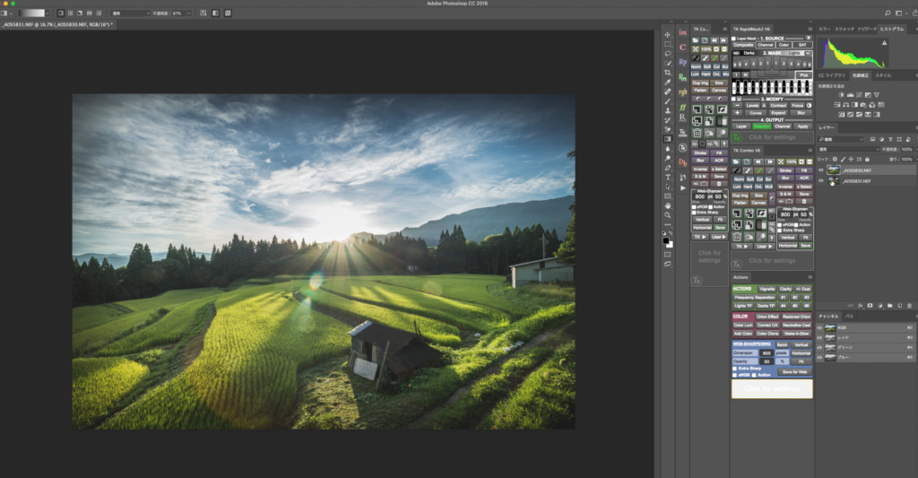 Photoshop フォトショップ を使って写真の太陽光やゴースト レンズフレアを消すレタッチテクニックを解説 ゴースト フレアの除去 スポット数 100超 写真と映像で紹介する関西 近畿の絶景カメラ撮影スポット