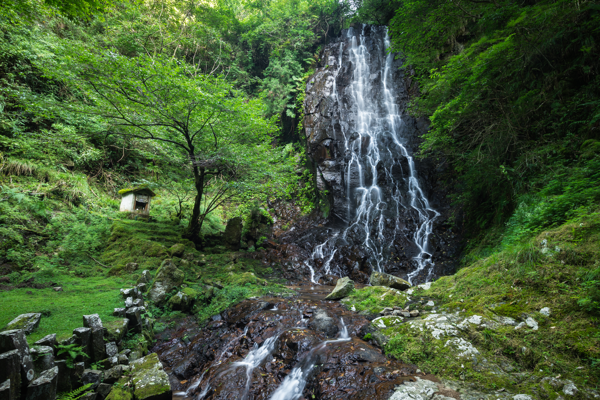 DSC01599 京都府 霧降りの滝( 新緑の滝が美しい初夏におすすめの滝スポット! 写真の紹介、アクセス・駐車場情報やなど!)　